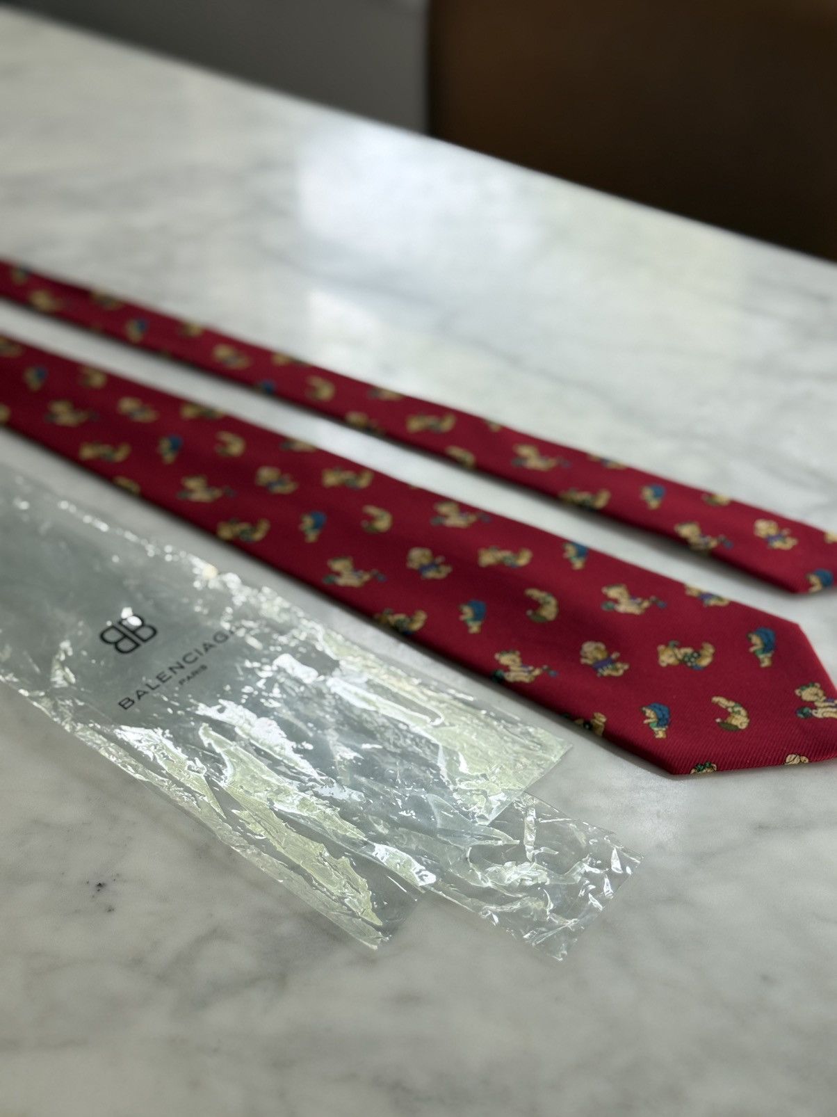 Balenciaga Balenciaga Teddy Bear Tie DEADSTOCK Original Plastic Vintage Size ONE SIZE - 7 Thumbnail