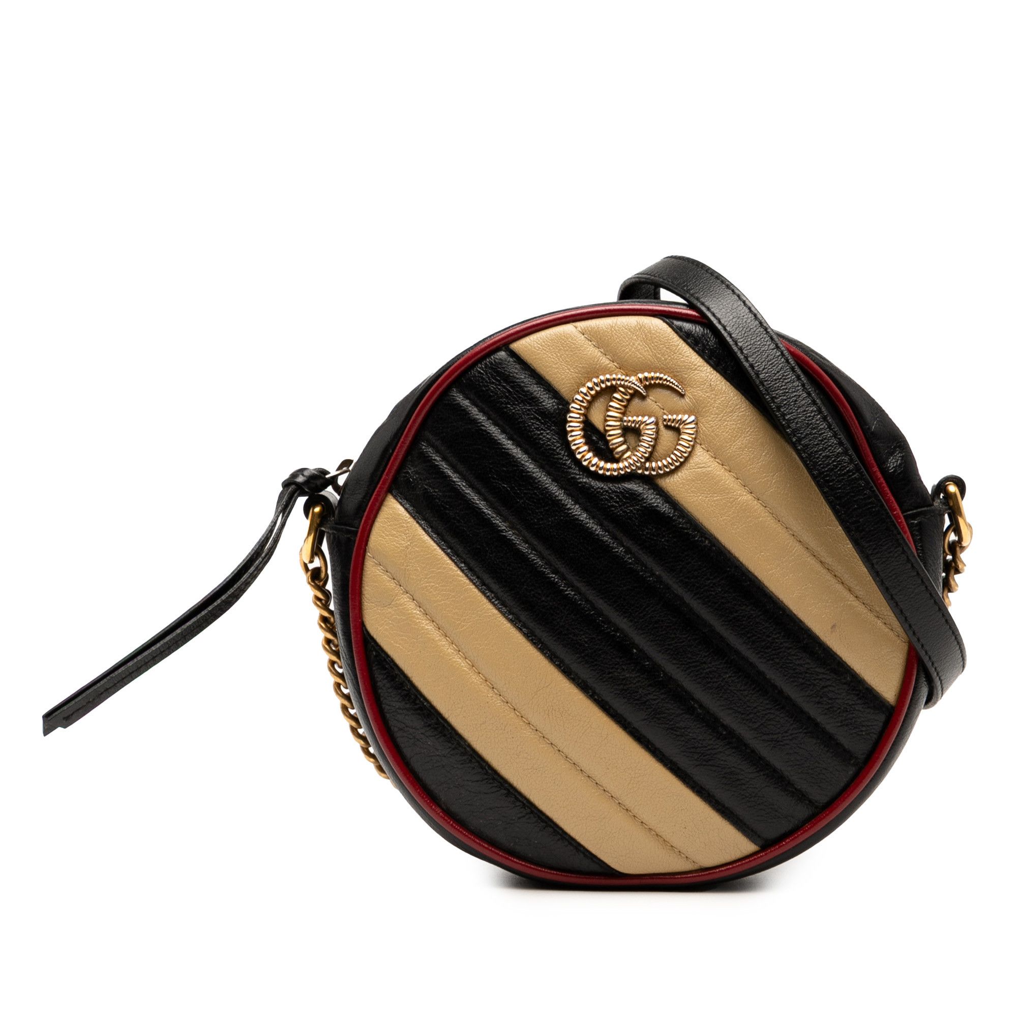 Gucci Gucci Mini GG Marmont Matelasse Leather Torchon Round Crossbody Size ONE SIZE - 1 Thumbnail