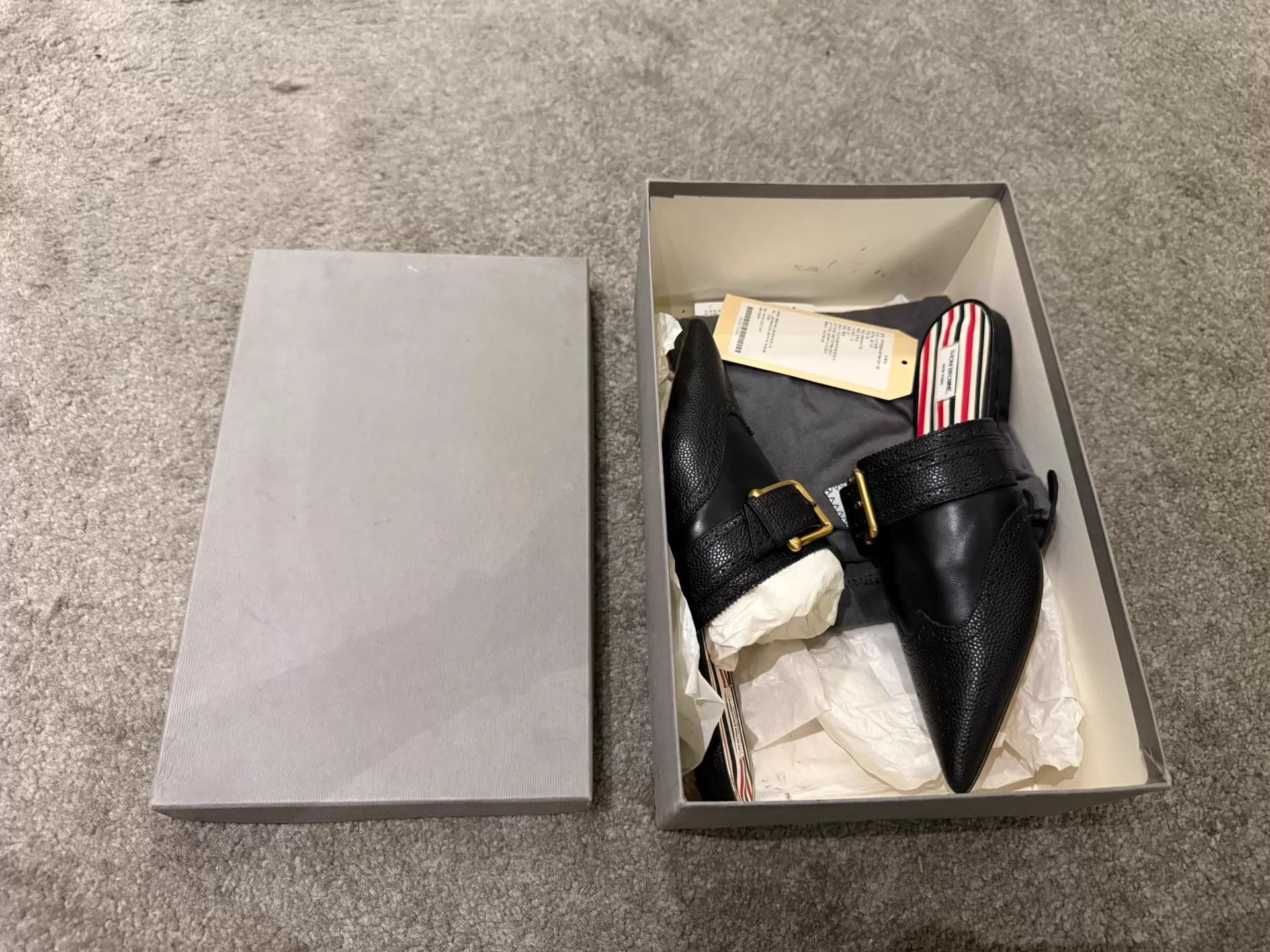 Thom Browne Thom Browne Women's Rare Leather Pointed Toe Slide 38 New Size US 7.5 / IT 37.5 - 6 Thumbnail
