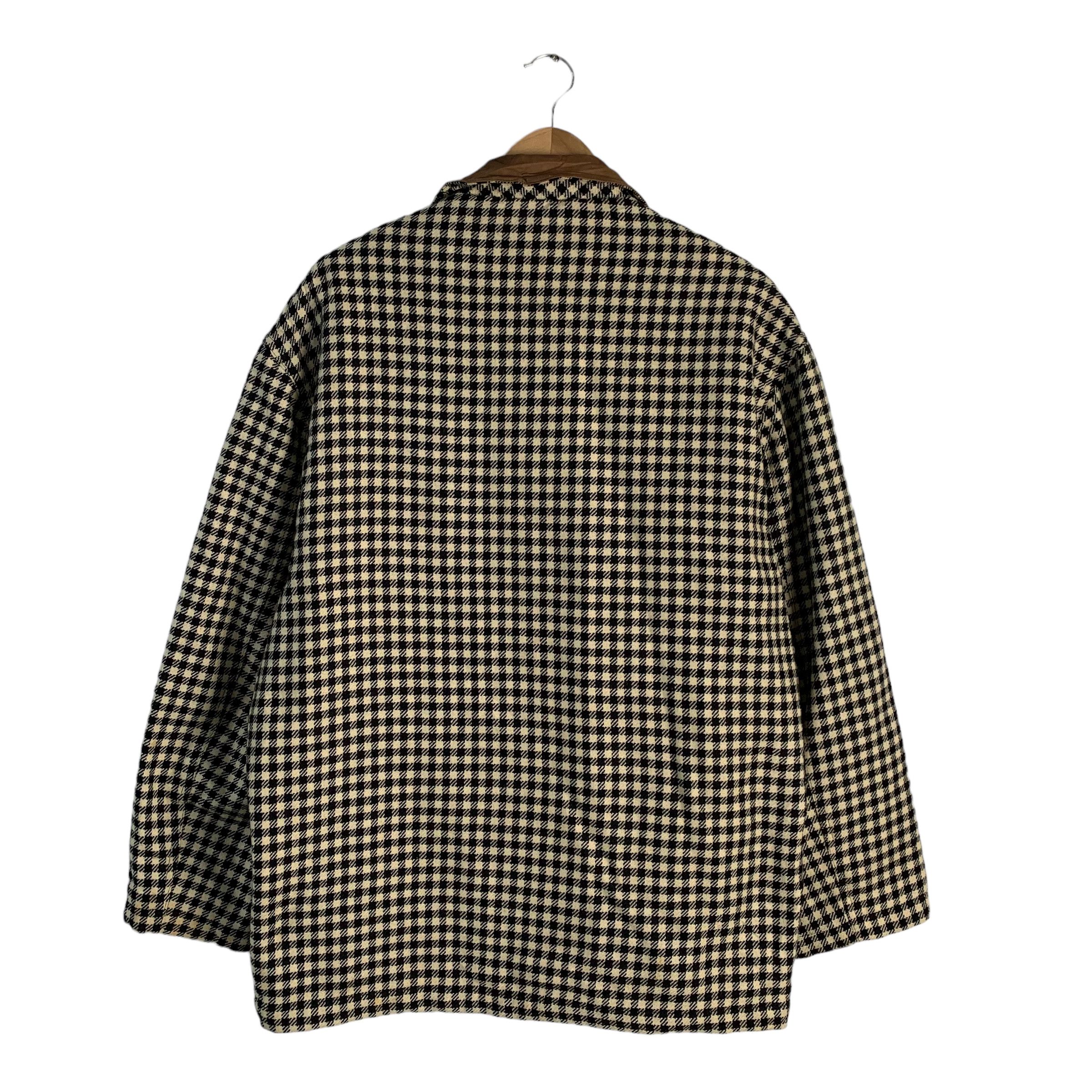 Givenchy Givenchy Gentlemen Houndstooth Wool Leather Jacket Size US M / EU 48-50 / 2 - 2 Thumbnail