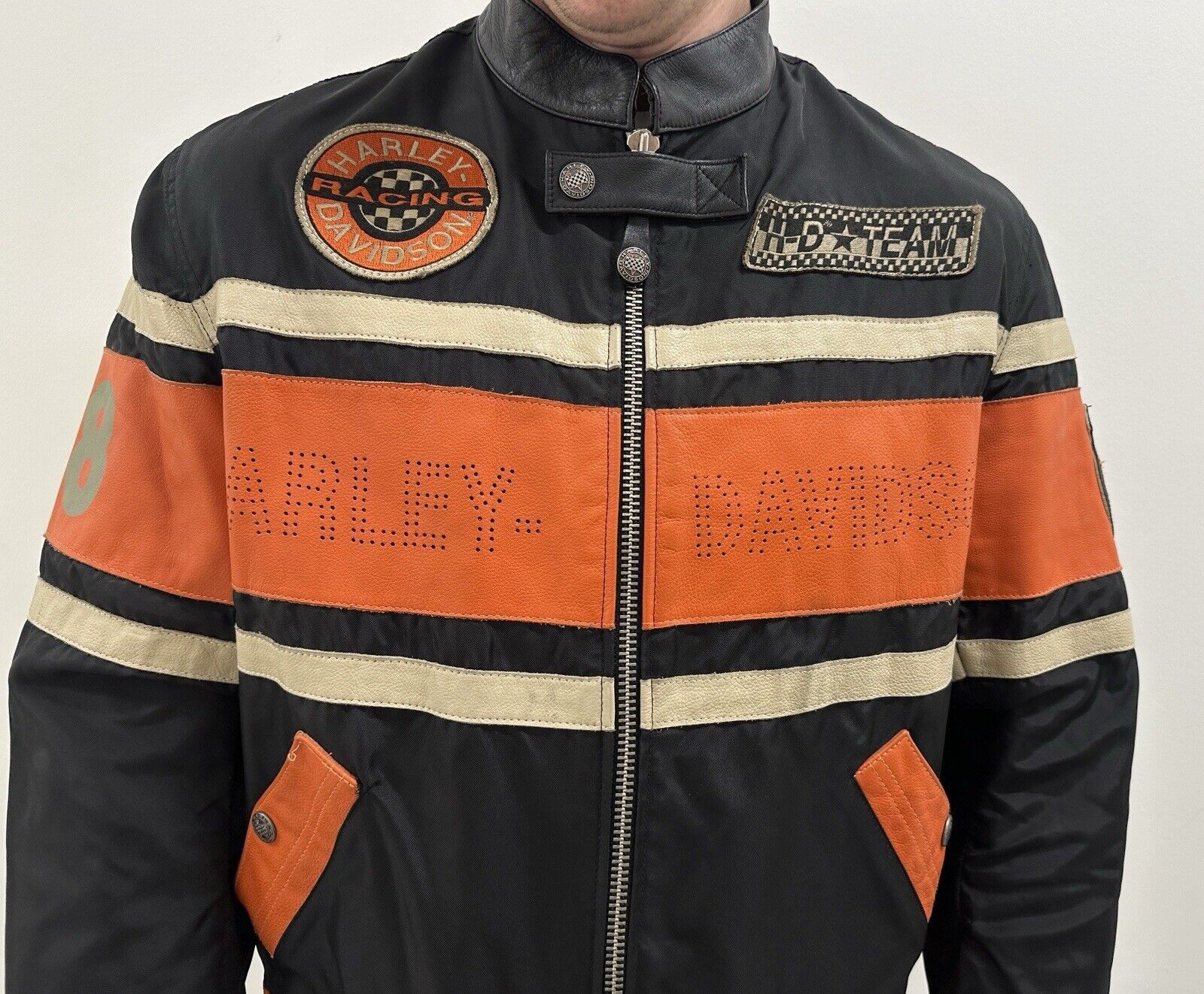 Harley Davidson Vintage Harley Davidson H-D Team 2000 Miles Leather Jacket Size US XL / EU 56 / 4 - 7 Thumbnail