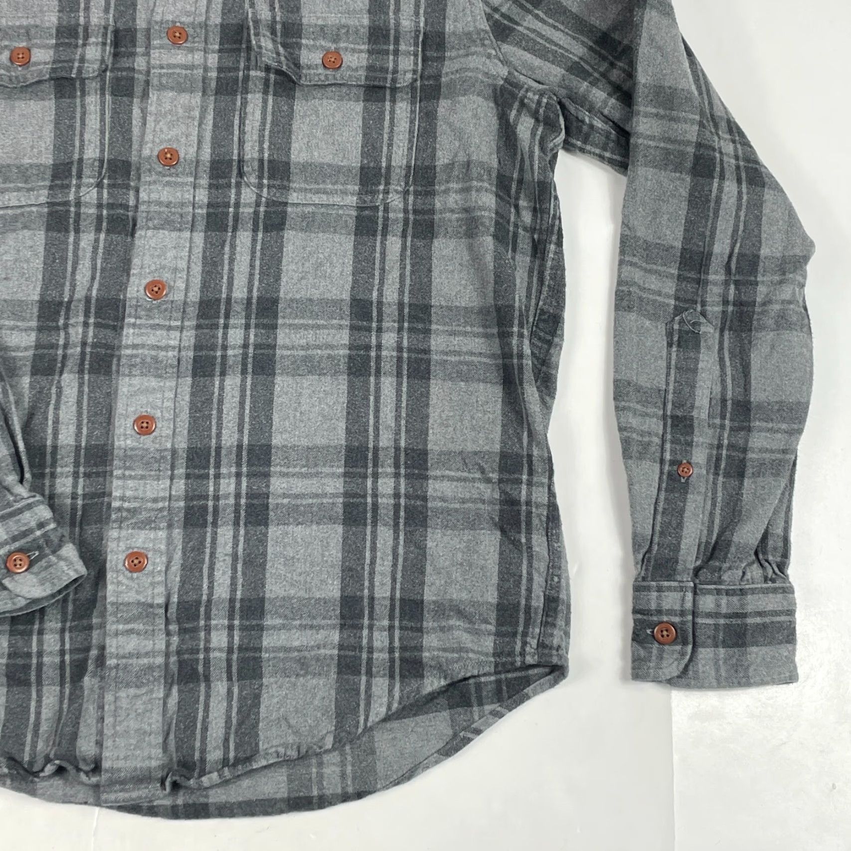 Abercrombie & Fitch VINTAGE Abercrombie & Fitch Shirt Mens Medium Gray Flannel Long Sleeve Button Down Hiking Size US M / EU 48-50 / 2 - 4 Thumbnail