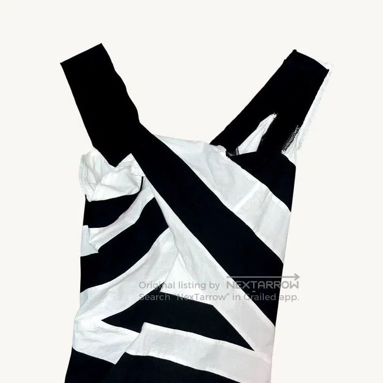 Junya Watanabe Junya Watanabe Black and White Striped Top Vest Size S / US 4 / IT 40 - 4 Thumbnail