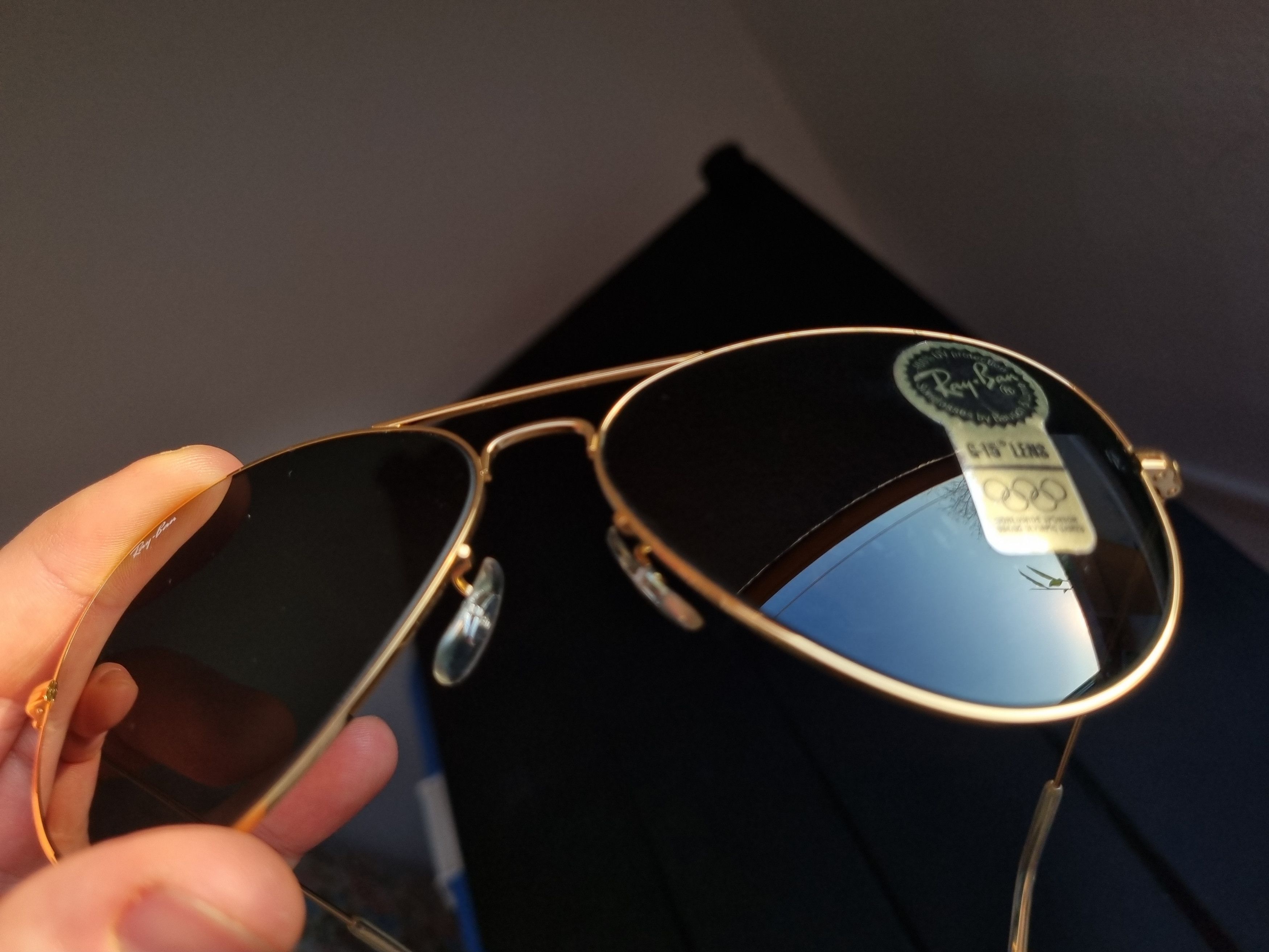 RayBan B&L Ray Ban USA Vintage Aviator 100% UV, G-15 | L2846 |62mm Size ONE SIZE - 8 Thumbnail
