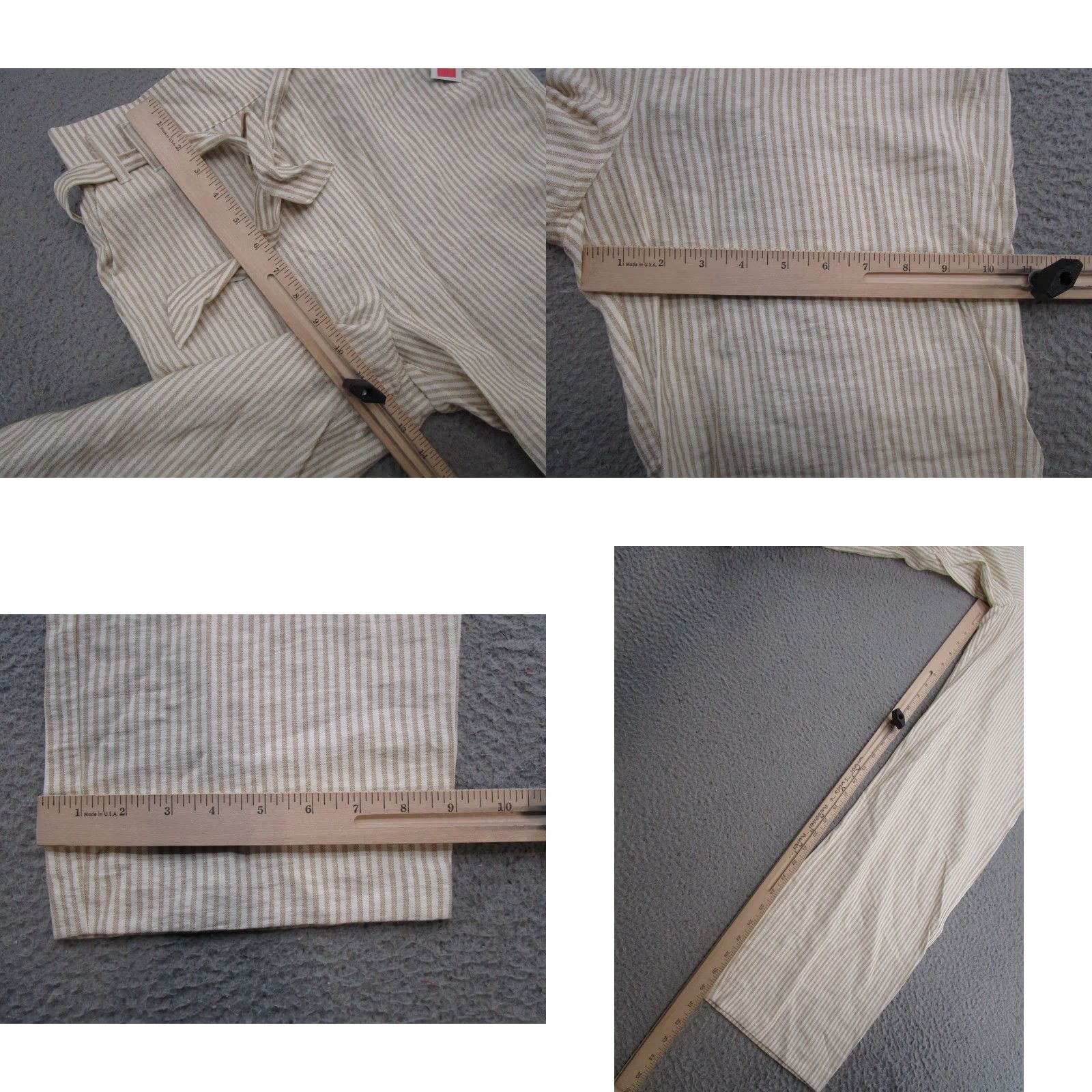 Vintage VINTAGE Maurices Women's Striped Beige Baggy Fit Elastic Waist Pants XS NEW Size 26" / US 2 / IT 38 - 8 Thumbnail