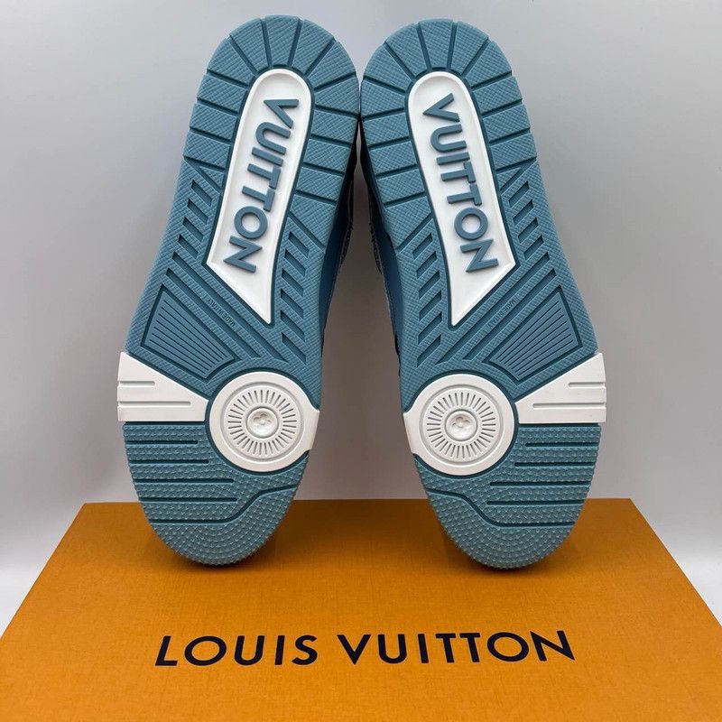 Louis Vuitton Louis Vuitton Blue and Black Low Top Trainers -2508 Size US 8 / EU 41 - 4 Thumbnail