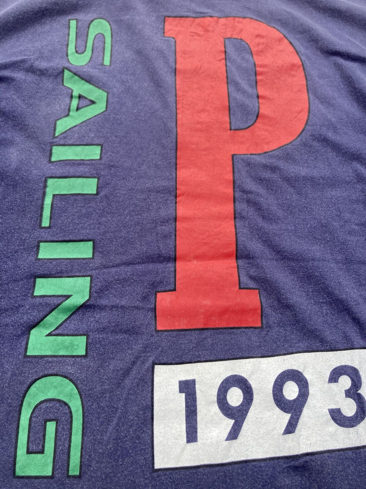 Vintage Vintage Polo US-93 Sailing Distressed T Shirt Size US S / EU 44-46 / 1 - 5 Thumbnail