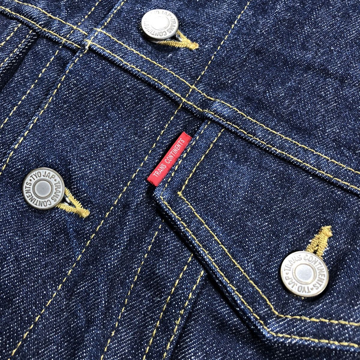 Japanese Brand Trans Continents Work Denim Jacket Size US S / EU 44-46 / 1 - 3 Thumbnail