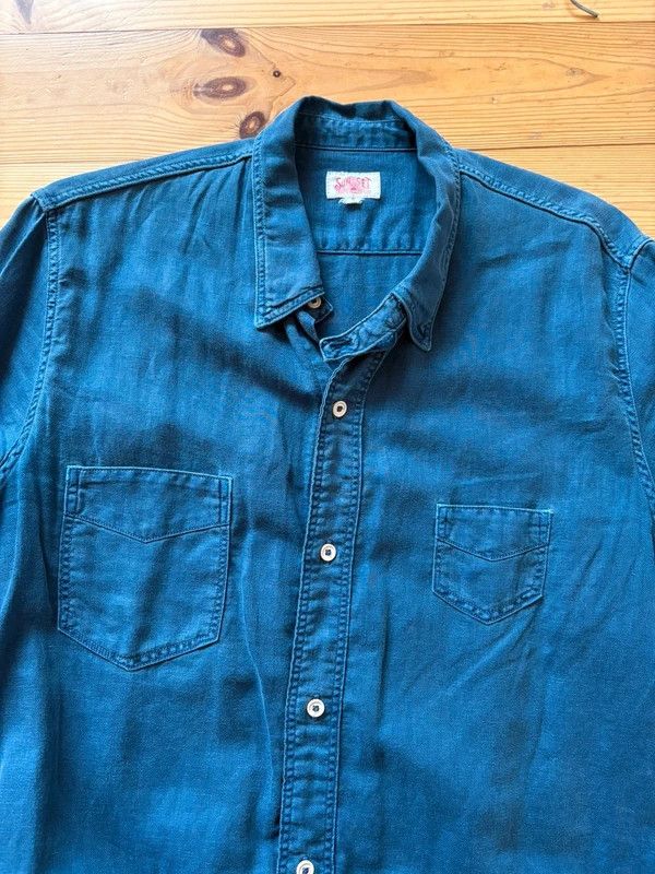 Levi's Vintage Clothing LVC 1920s Indigo dyed Sunset small shirt Size US S / EU 44-46 / 1 - 4 Thumbnail