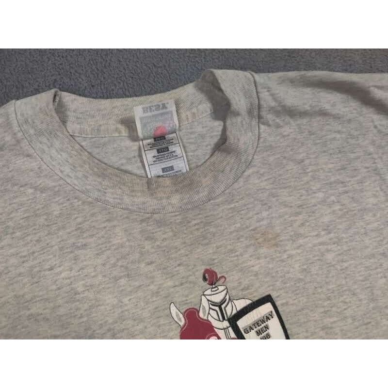 Fruit Of The Loom VINTAGE Medieval Times Shirt Adult Mens 2XL Gray Gateway Men Size US XXL / EU 58 / 5 - 3 Thumbnail