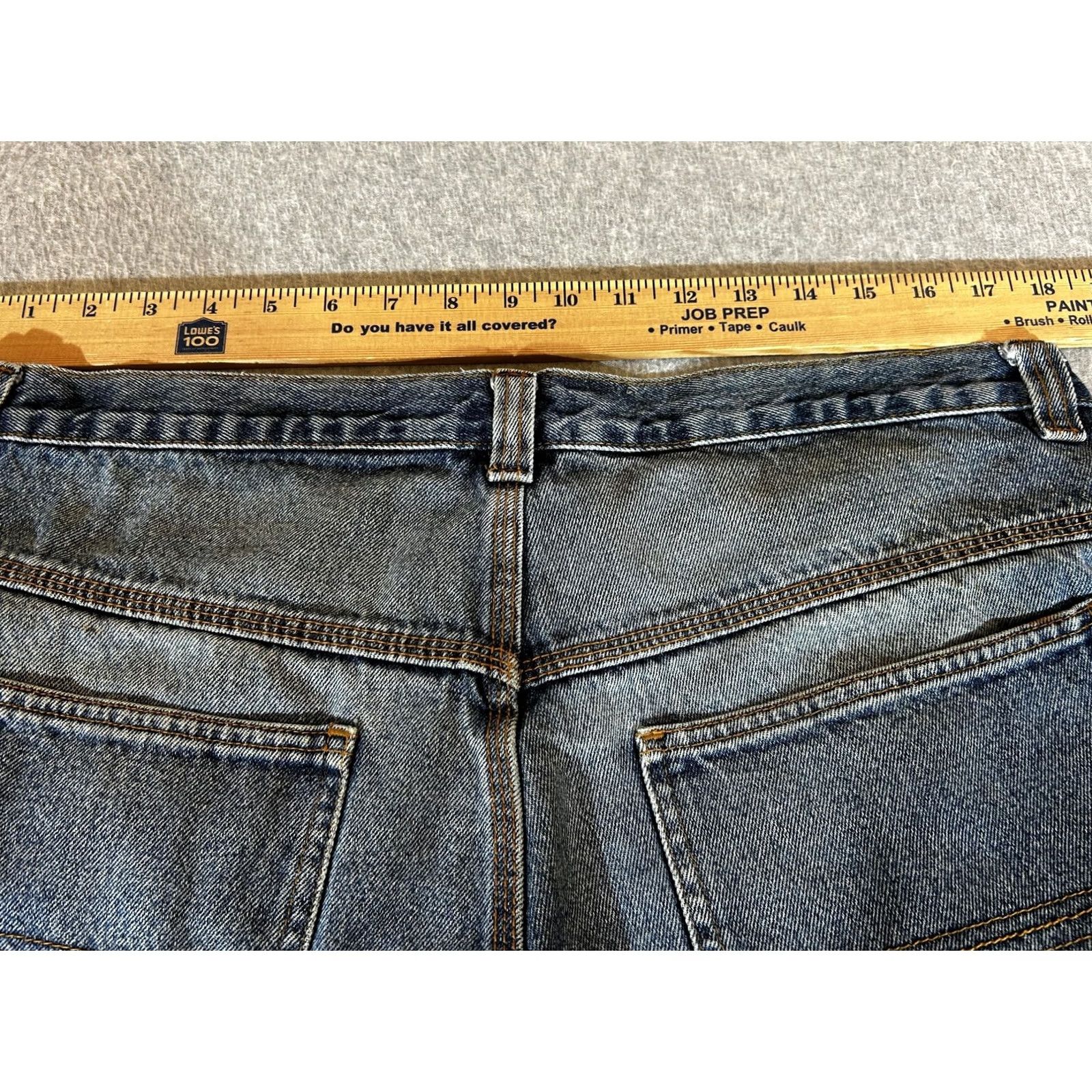 Vintage VINTAGE Bull.&.Bear Jean Shorts Men 36 Jorts Carpenter Wide Leg Blue Baggy Denim Cargo Shorts Men Blues Jeans Cargo Pocket 90s Skater Grunge Mens Size US 36 / EU 52 - 7 Thumbnail