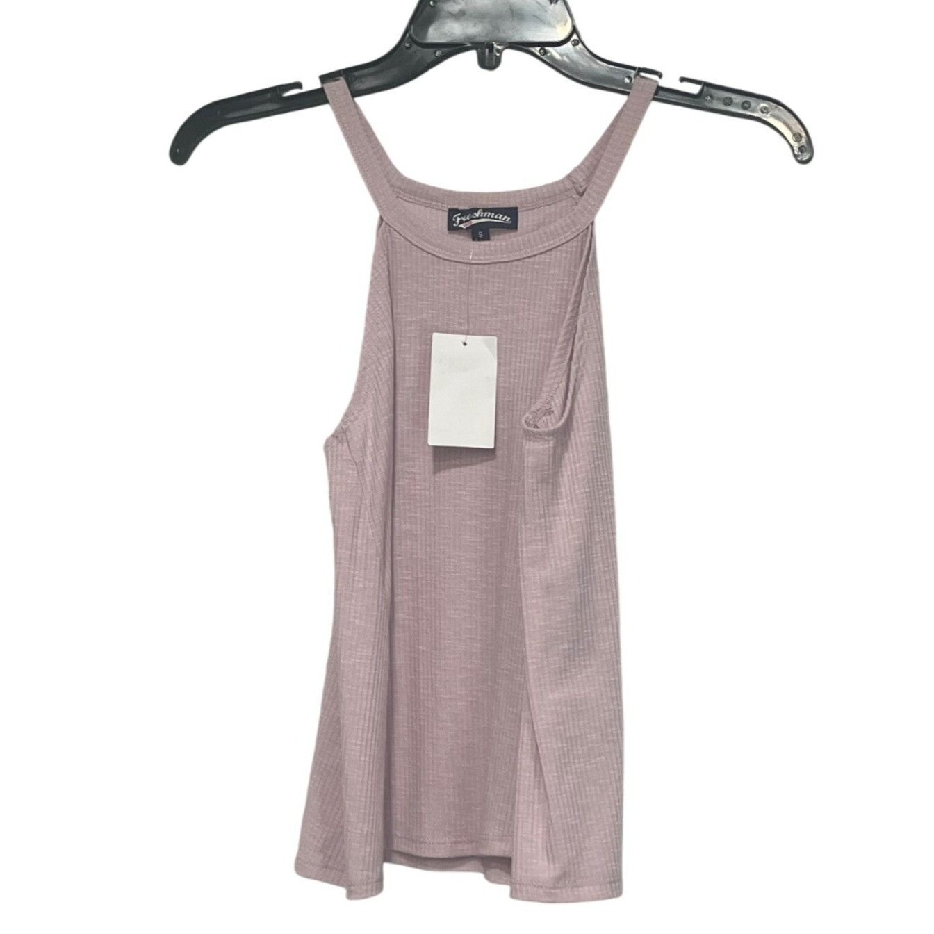 Other Freshman women's Halter Neckline Ribed Swing Tank Top, Lilac Size S / US 4 / IT 40 - 4 Thumbnail