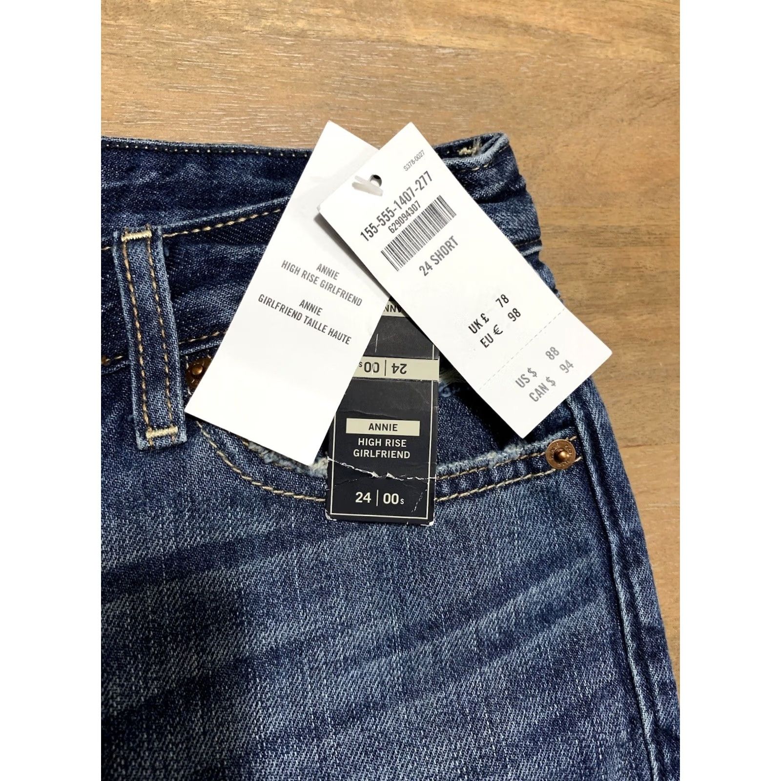 Abercrombie & Fitch Abercrombie & Fitch Jeans NWT Floral 5-Pocket High Rise Girlfriend 00 Women's Blue Denim 26x25 Size 26" / US 2 / IT 38 - 4 Thumbnail