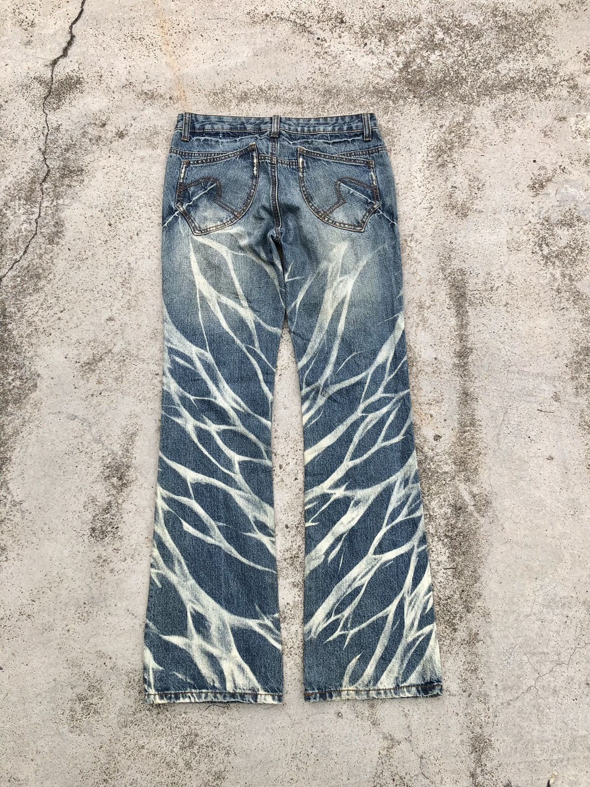 Japanese Brand FLARED WASHED BLUE DENIM BY PHILODO X Size 30" / US 8 / IT 44 - 5 Thumbnail