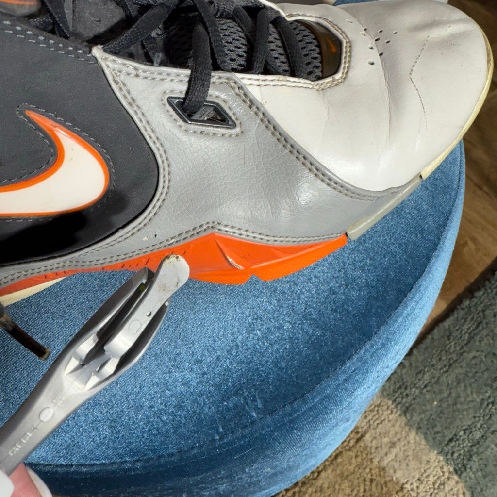 Nike zoom Steve Nash high top white gray orange basketball shoes men\'s sz 11 Nike zoom Steve Nash high top white gray orange basketball  main image 2