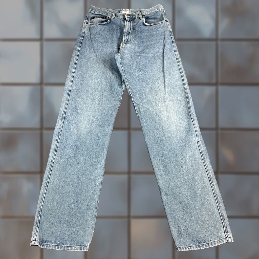 Moschino VINTAGE Moschino Jeans Regular Tapered 30 34 Blue Peace Sign Italy Designer Men Size US 30 / EU 46 - 1 Thumbnail