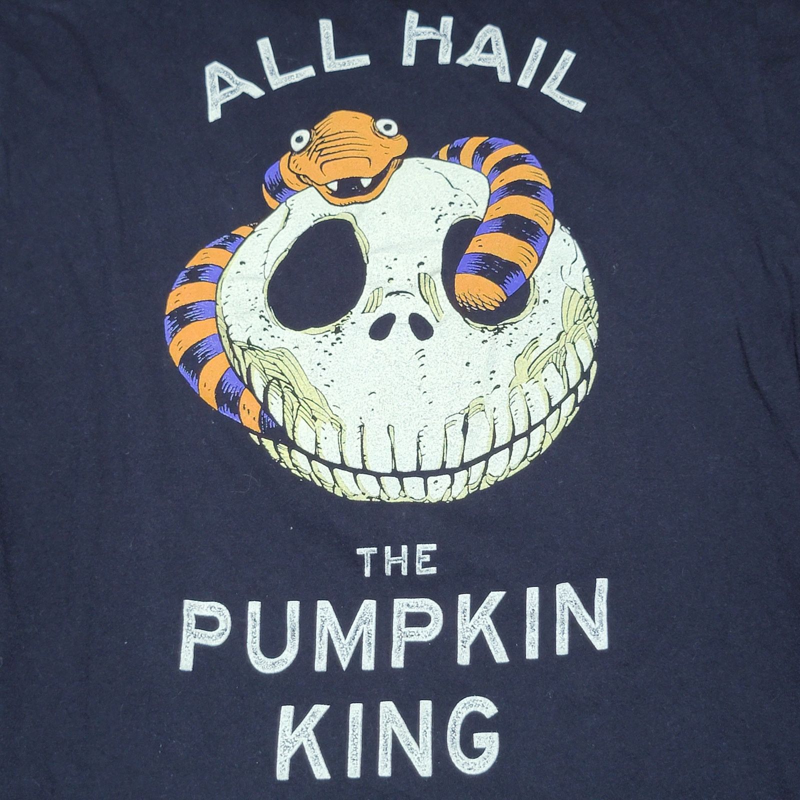 Disney Disney NB Xmas Unisex Tee "All Hail Pumpkin King" Size Med Size US M / EU 48-50 / 2 - 2 Thumbnail