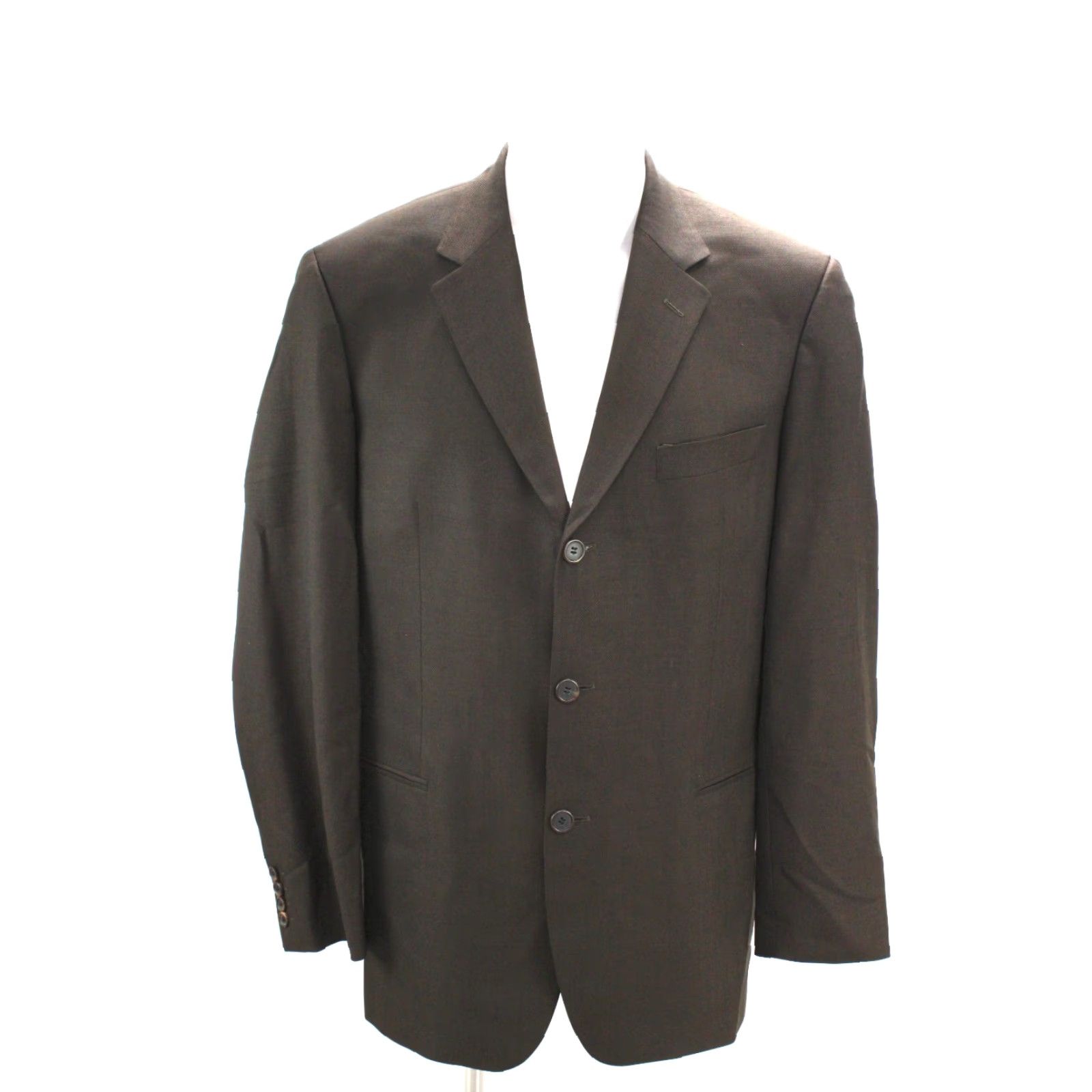 Hugo Boss VINTAGE Hugo Boss Guabello Suit Jacket Mens 42R Dark Brown Super 130s Virgin Wool Luxury Size 42R - 5 Thumbnail