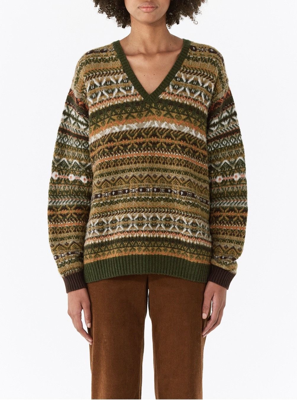 Loro Piana o1srvl11e0824 Kalgoorlie V-Neck Sweater in Multicolor Size XS / US 0-2 / IT 36-38 - 2 Thumbnail
