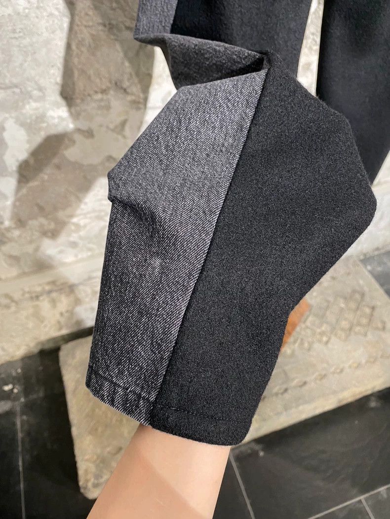 Yohji Yamamoto Yohji Yamamoto size 1 Denim and wool straight leg trousers Size US 28 / EU 44 - 6 Thumbnail