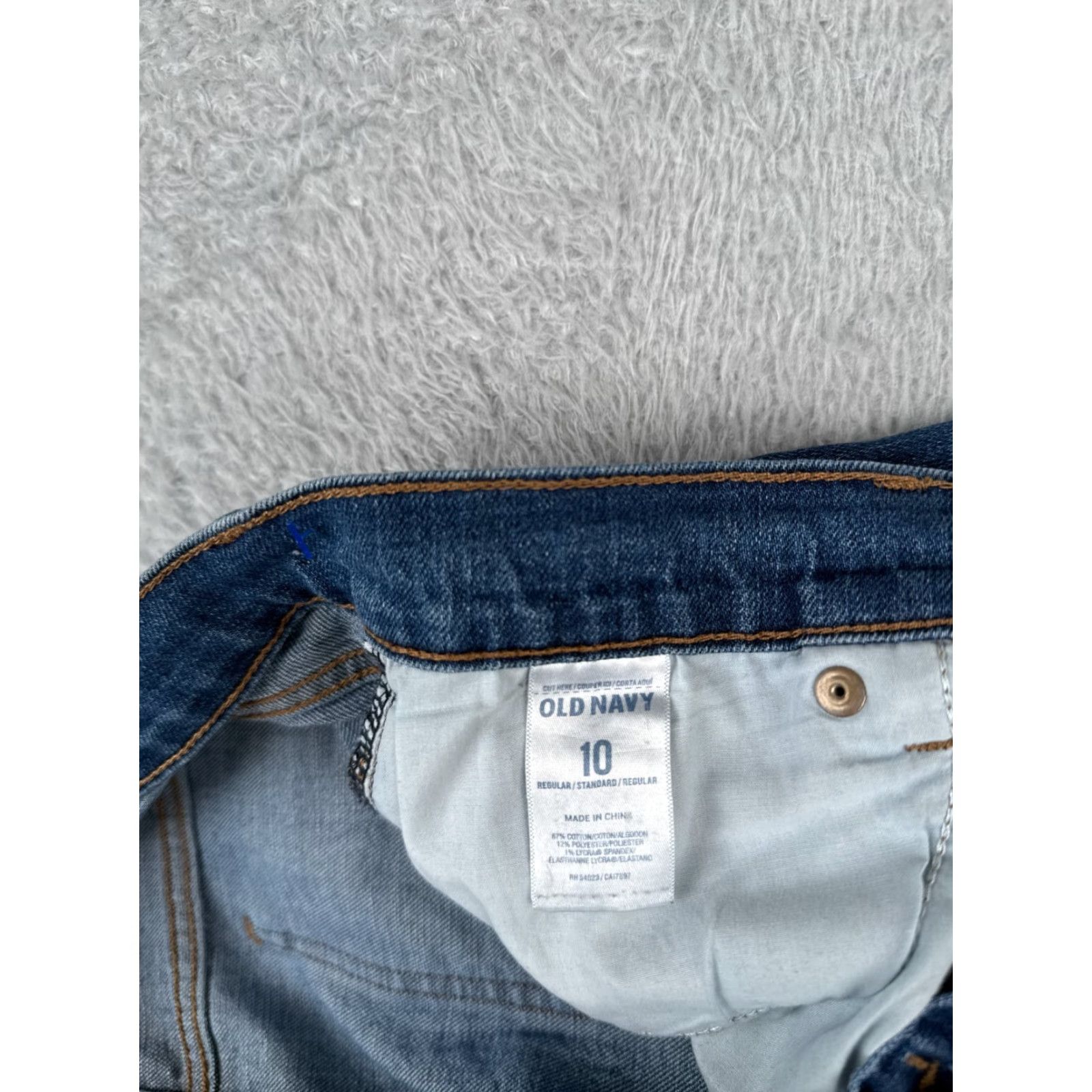Old Navy Old Navy Jeans Womens 11 Blue Denim Boyfriend Distressed Low Rise Tapered 34x25 Size 32" / US 10 / IT 46 - 7 Thumbnail
