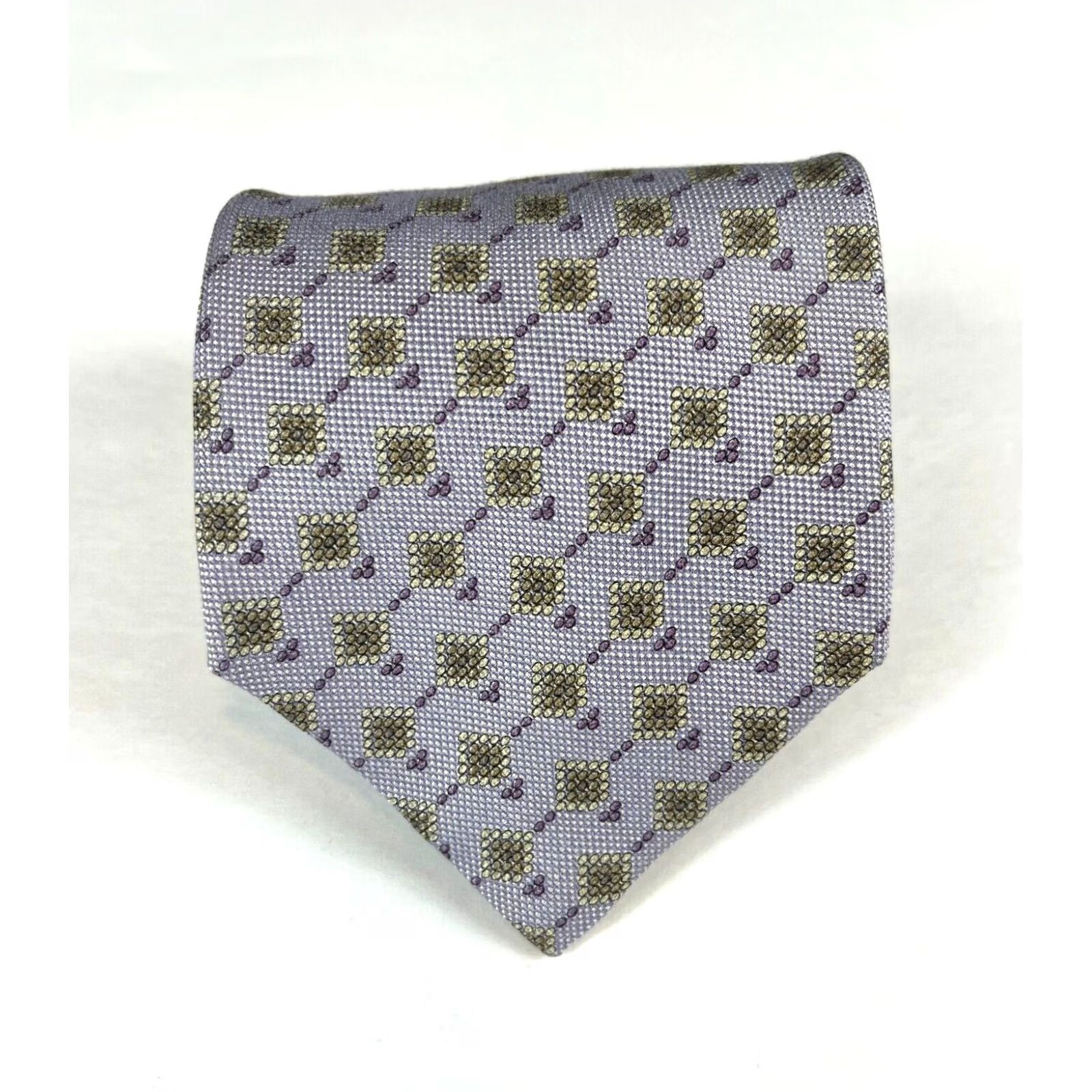 Ermenegildo Zegna Ermenegildo Zegna Tie Foulard Silk Lilac 59" x 3.75" Men’s Made in Italy Luxury Designer Size ONE SIZE - 2 Thumbnail