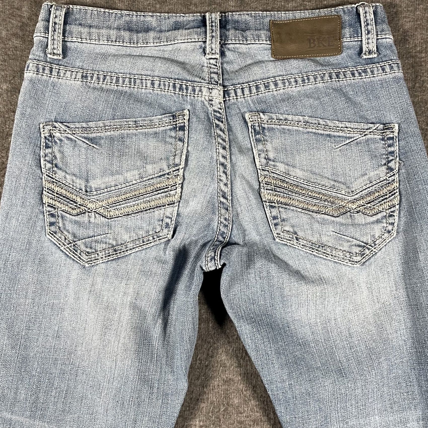 BKE BKE Alec Jeans Mens 29x29 Light Wash Blue Slim Straight Leg Stretch Denim Size US 28 / EU 44 - 3 Thumbnail