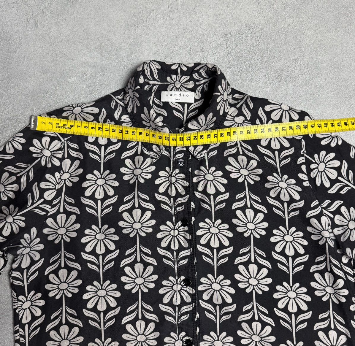 Sandro Sandro Harriet Floral Print Silk Button Up Shirt Blouse sz 1 Size S / US 4 / IT 40 - 16 Thumbnail