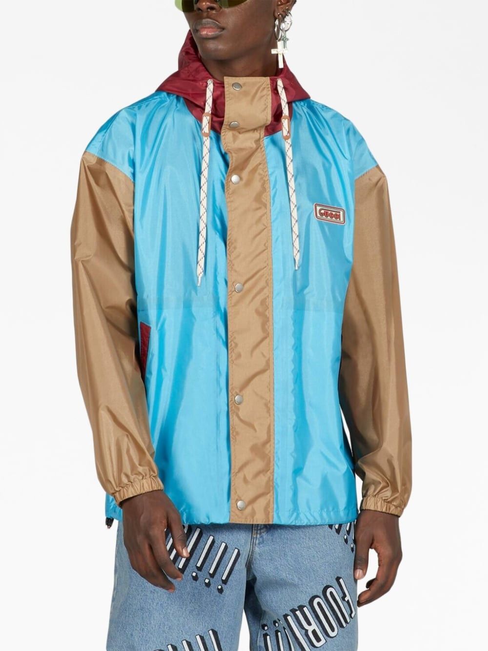 Gucci o1s1wg110225 Silk Nylon Hooded Jacket in Multicolor Size US S / EU 44-46 / 1 - 3 Thumbnail