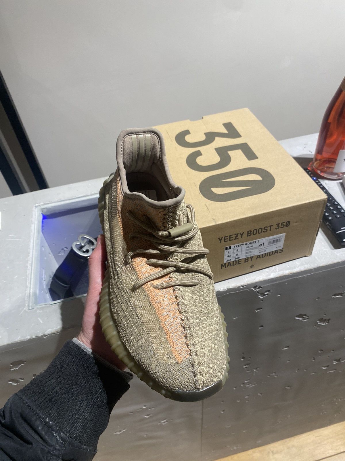 Adidas × Yeezy BNWT Adidas Yeezy 350 Boost Sand/Taupe Size US 8.5 / EU 41-42 - 2 Thumbnail