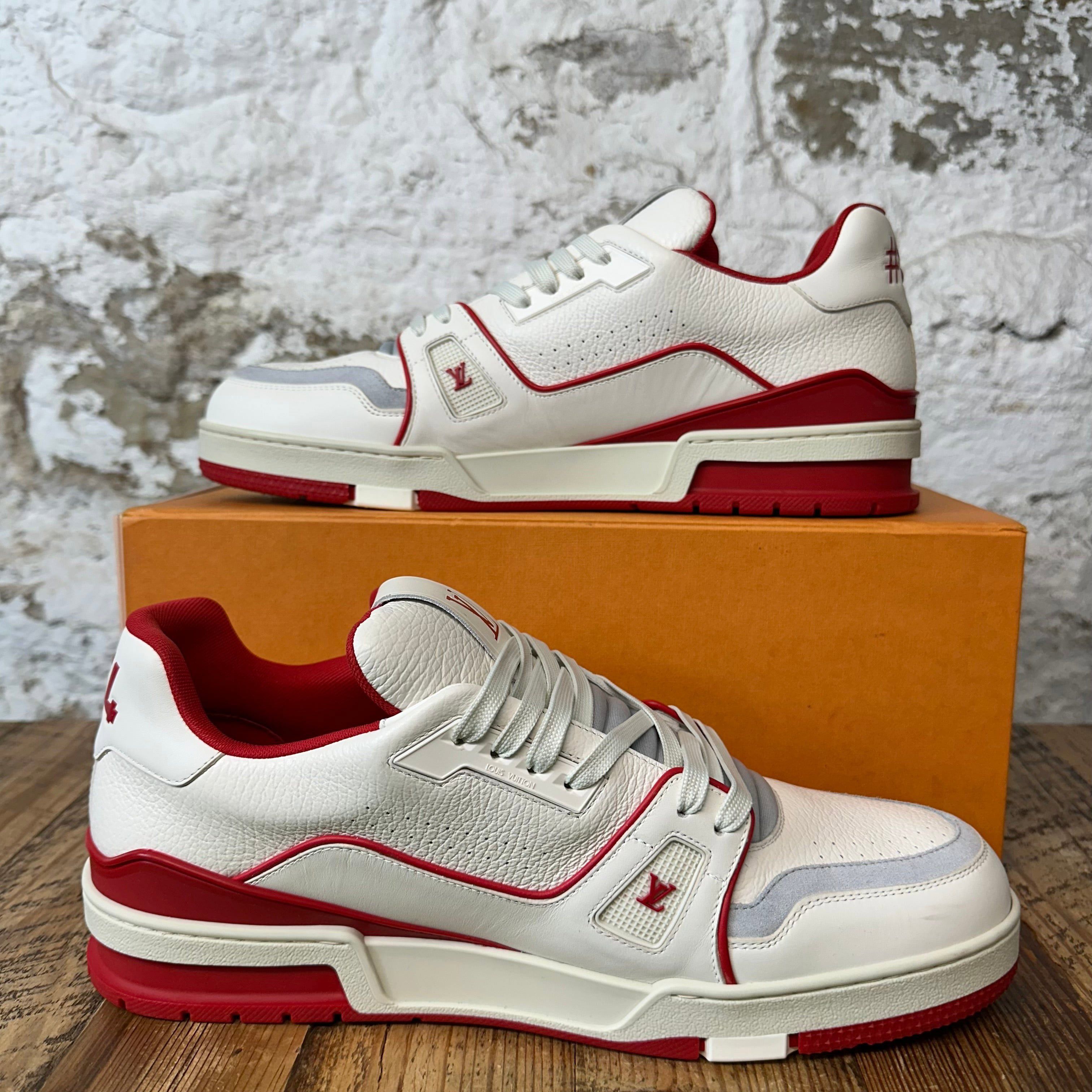 Louis Vuitton Louis Vuitton White Red Gray Trainer Sz 11.5 (10LV) Size US 11.5 / EU 44-45 - 2 Thumbnail