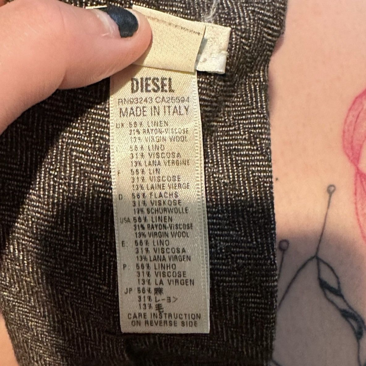 Diesel × Vintage Diesel Tie Size ONE SIZE - 5 Thumbnail