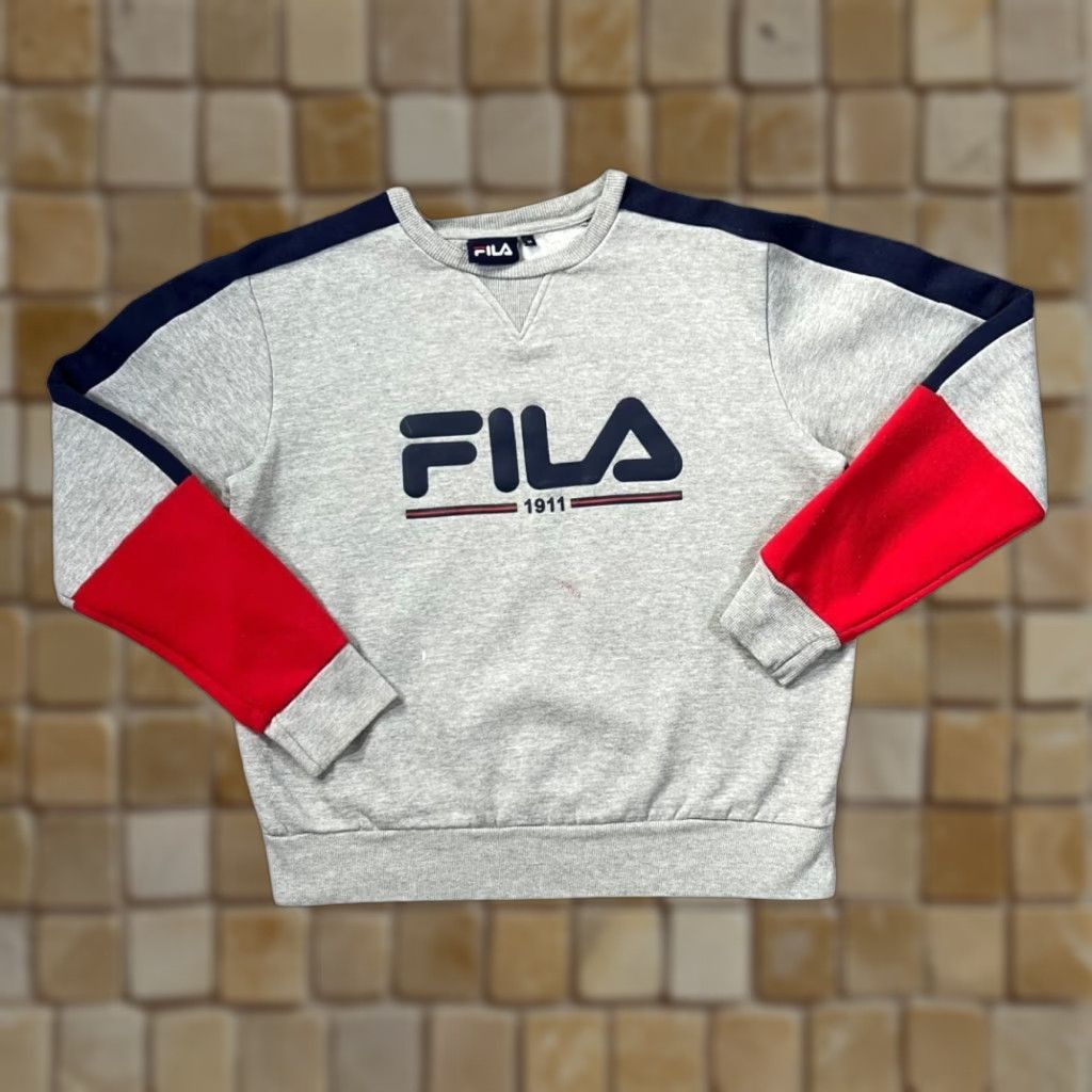 Fila FILA Classic Big Logo Spellout Graphic Colour Block Sweatshirt Women's Medium Size M / US 6-8 / IT 42-44 - 1 Thumbnail