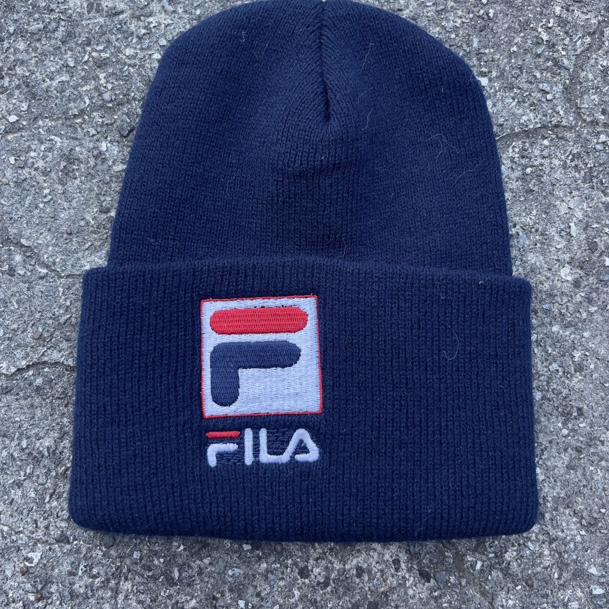 Fila × Vintage Vintage 90s FILA Logo Beanie Size ONE SIZE - 1 Thumbnail