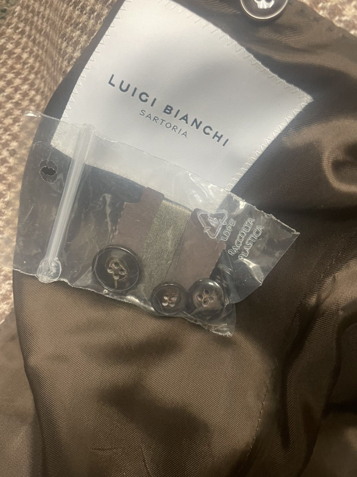 Luigi Bianchi Baby Alpaca Blend Houndstooth Jacket Size 42R - 10 Thumbnail