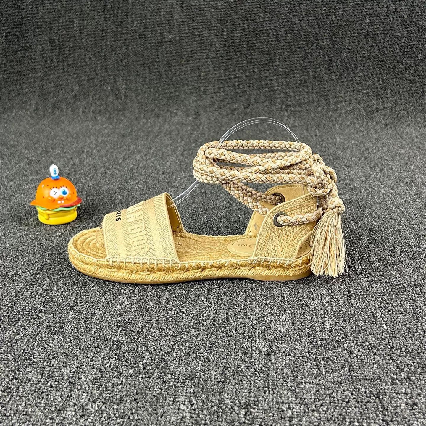 Dior Dior Women's Woven Straw Logo Sandals 36 EU Size US 5.5 / IT 35.5 - 3 Thumbnail