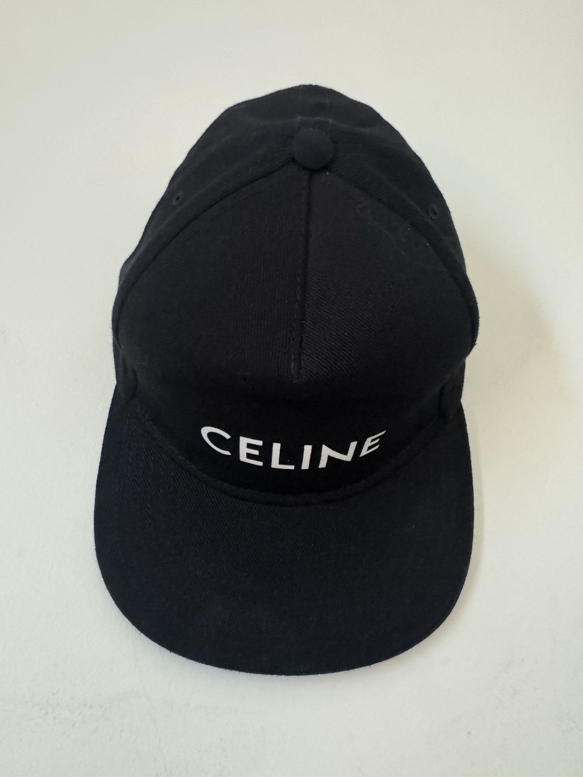 Celine Logo Hat – Black Cotton Adjustable Baseball Cap