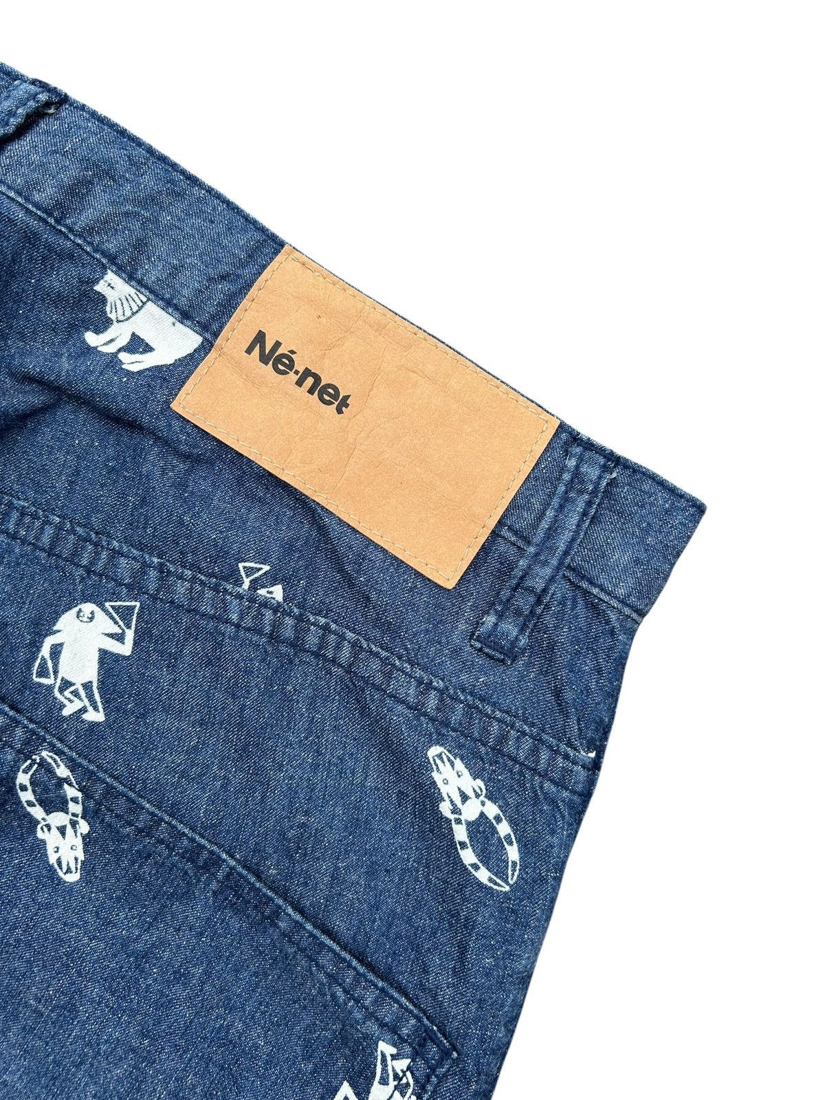 Ne-Net Nenet Issey Miyake Japanese Indigo Dye Full Print Pants Size US 31 - 3 Thumbnail