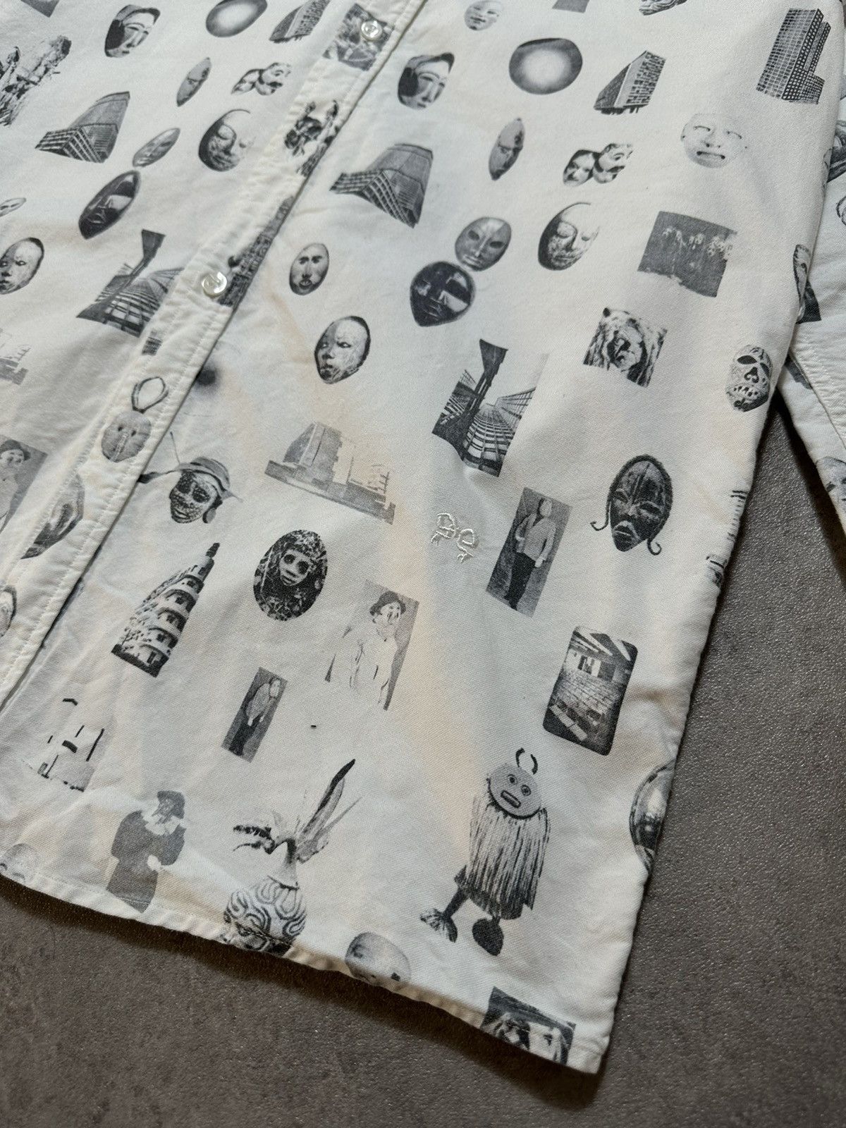 Soulland × Vintage Mens Vintage Shirt Soulland Monogram Print Size US L / EU 52-54 / 3 - 4 Thumbnail