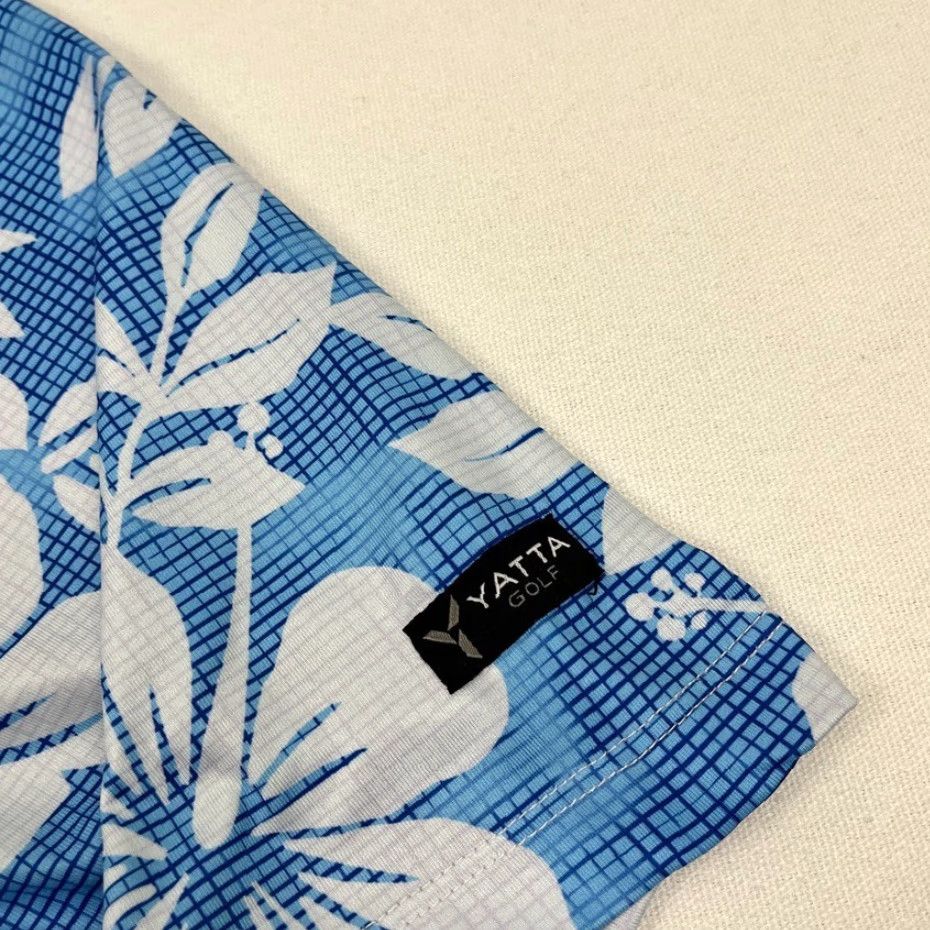 Vintage Yatta Polo Shirt Mens XL Blue Floral Hawaiian Golf Performance Stretch Polo Shirt XL Men Blue Floral Hawaiian Golf Performance Stretch Size US XL / EU 56 / 4 - 3 Thumbnail