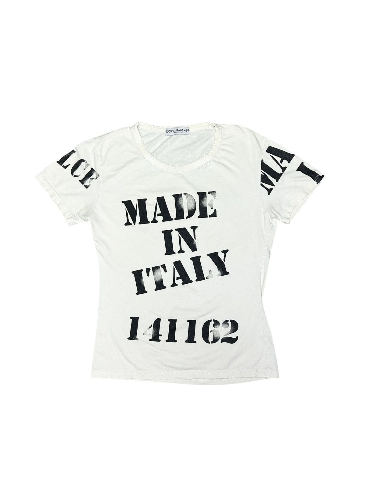 Dolce & Gabbana 00s Stencil T-Shirt Size M / US 6-8 / IT 42-44 - 2 Thumbnail