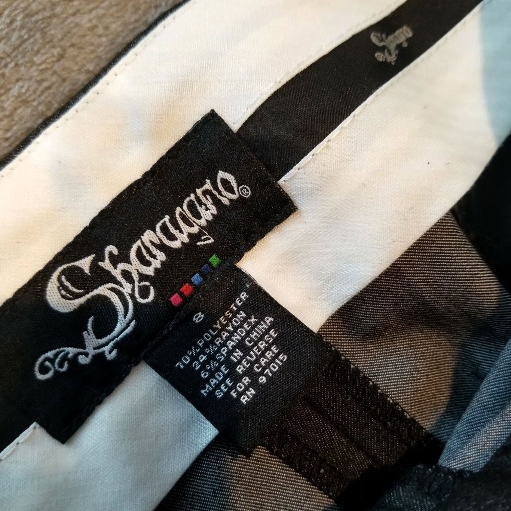 Vintage Sharagano Brown High Rise Straight Leg Dress Pants Stretch Size 8 Women's Slim Casual Pants with Pockets Size 30" / US 8 / IT 44 - 3 Thumbnail