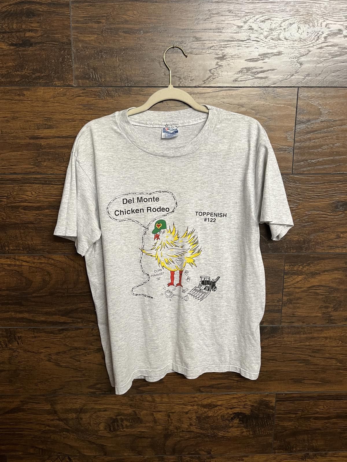 Hanes Vintage Del Monte Chicken Rodeo T-shirt Corn Harvest 1992 -M Size US M / EU 48-50 / 2 - 1 Thumbnail