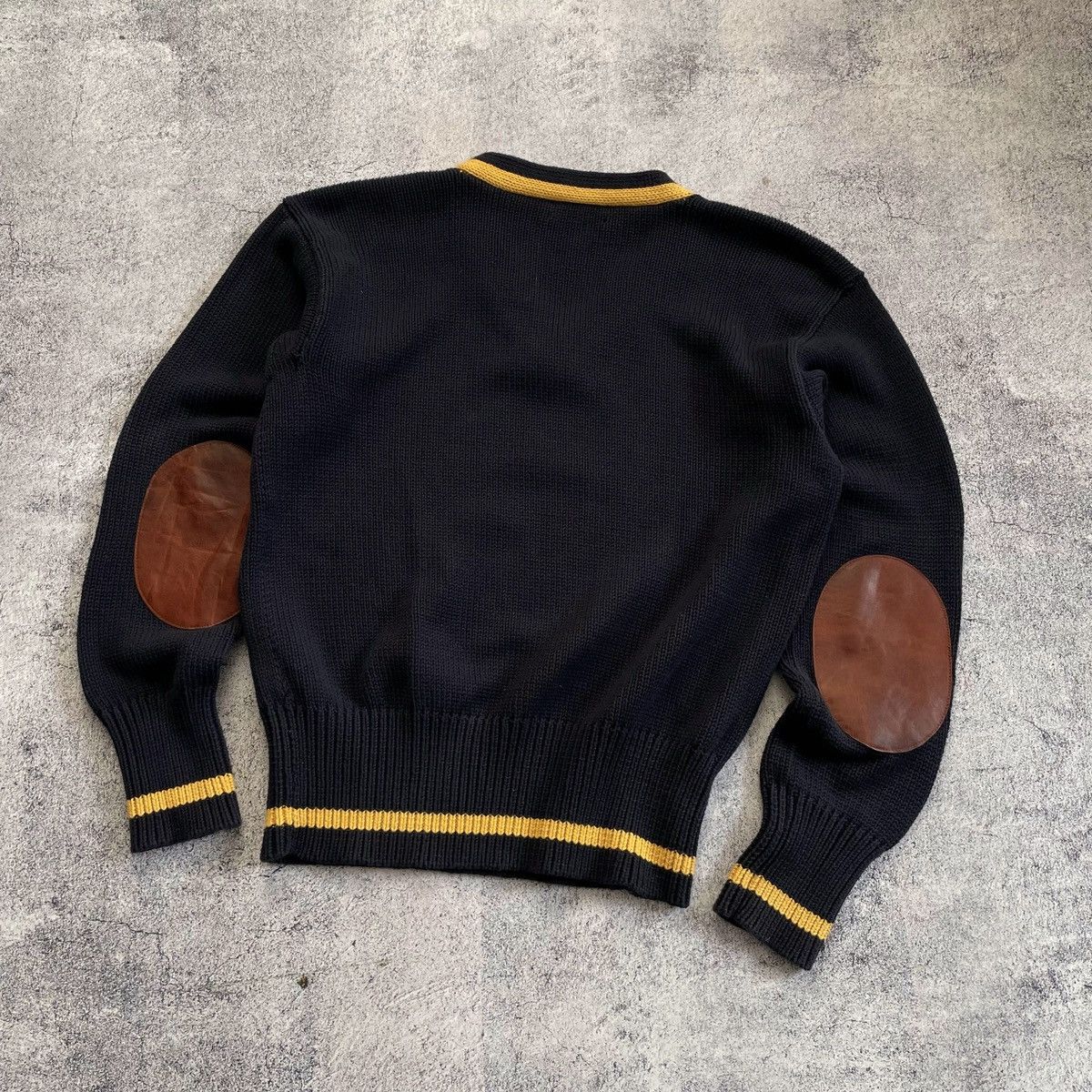 Polo Ralph Lauren Vintage Ralph Lauren Polo Cotton Navy Blue Sweater Elbow Size US L / EU 52-54 / 3 - 8 Thumbnail