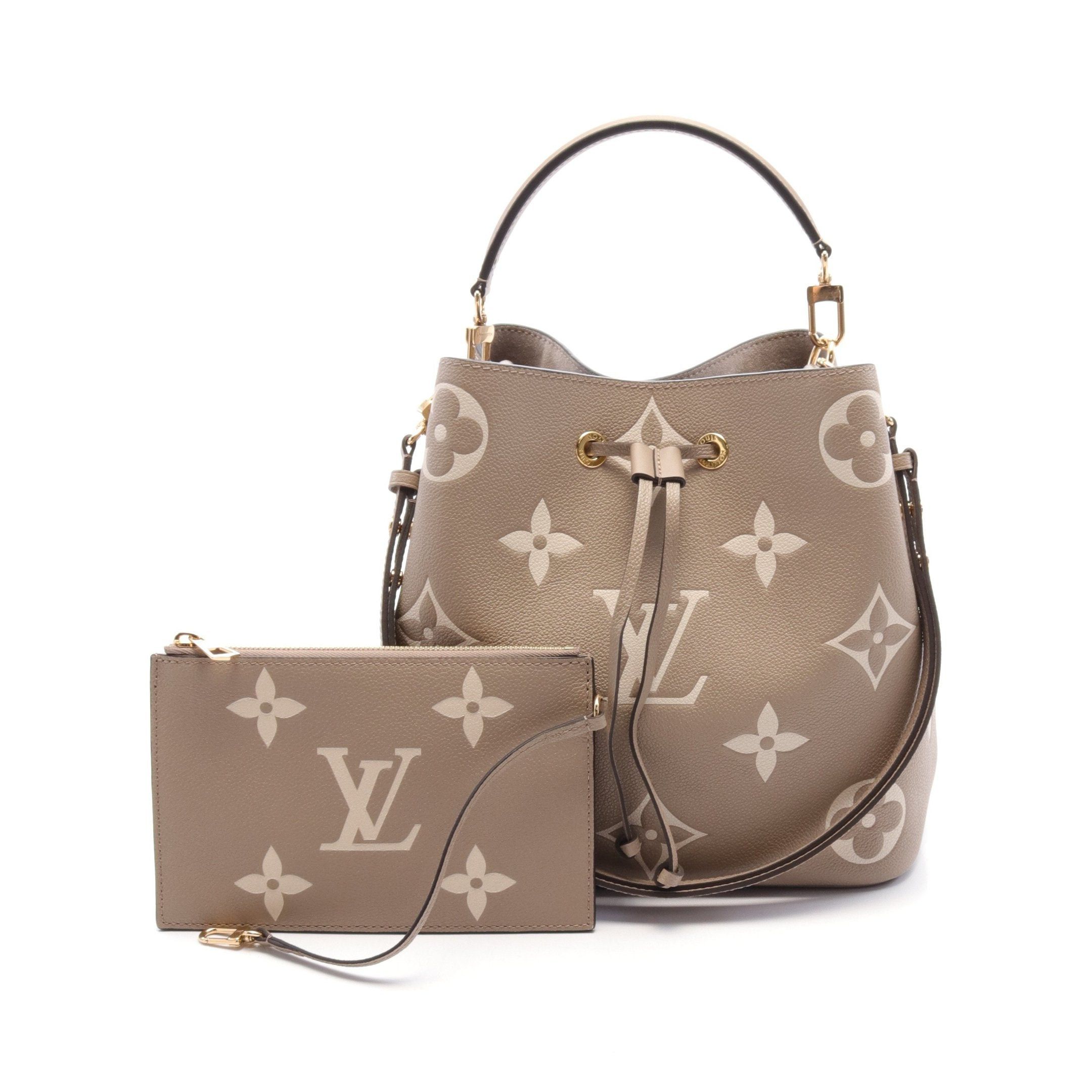 Louis Vuitton Louis Vuitton Neo Noe Mm Bicolor Monogram Empreinte Tourterelle Claim Shoulder Bag Leather Gray Beige Light Size ONE SIZE - 1 Thumbnail