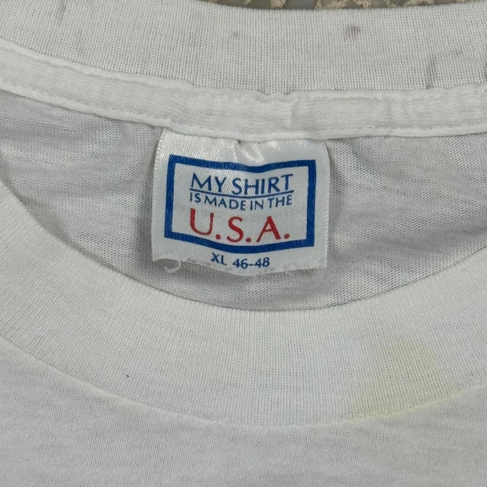 Hanes × Vintage VINTAGE 80S SINGLE STITCH BOXING TKO THUNDERN KNOCK OUT TEE: Size US XL / EU 56 / 4 - 6 Thumbnail
