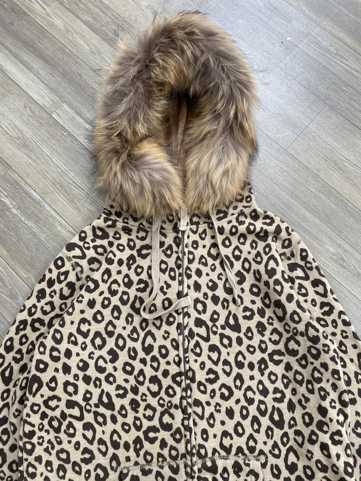 Japanese Brand 2000s Everlast Leopard Ifsixwasnine Lgb Style Fur Hoodie Y2K Size US M / EU 48-50 / 2 - 2 Thumbnail