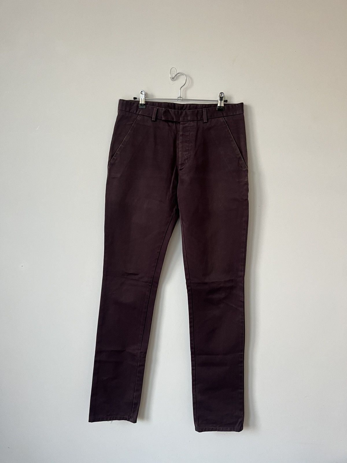 Dior Dior Homme bordeaux trousers Size US 32 / EU 48 - 1 Thumbnail
