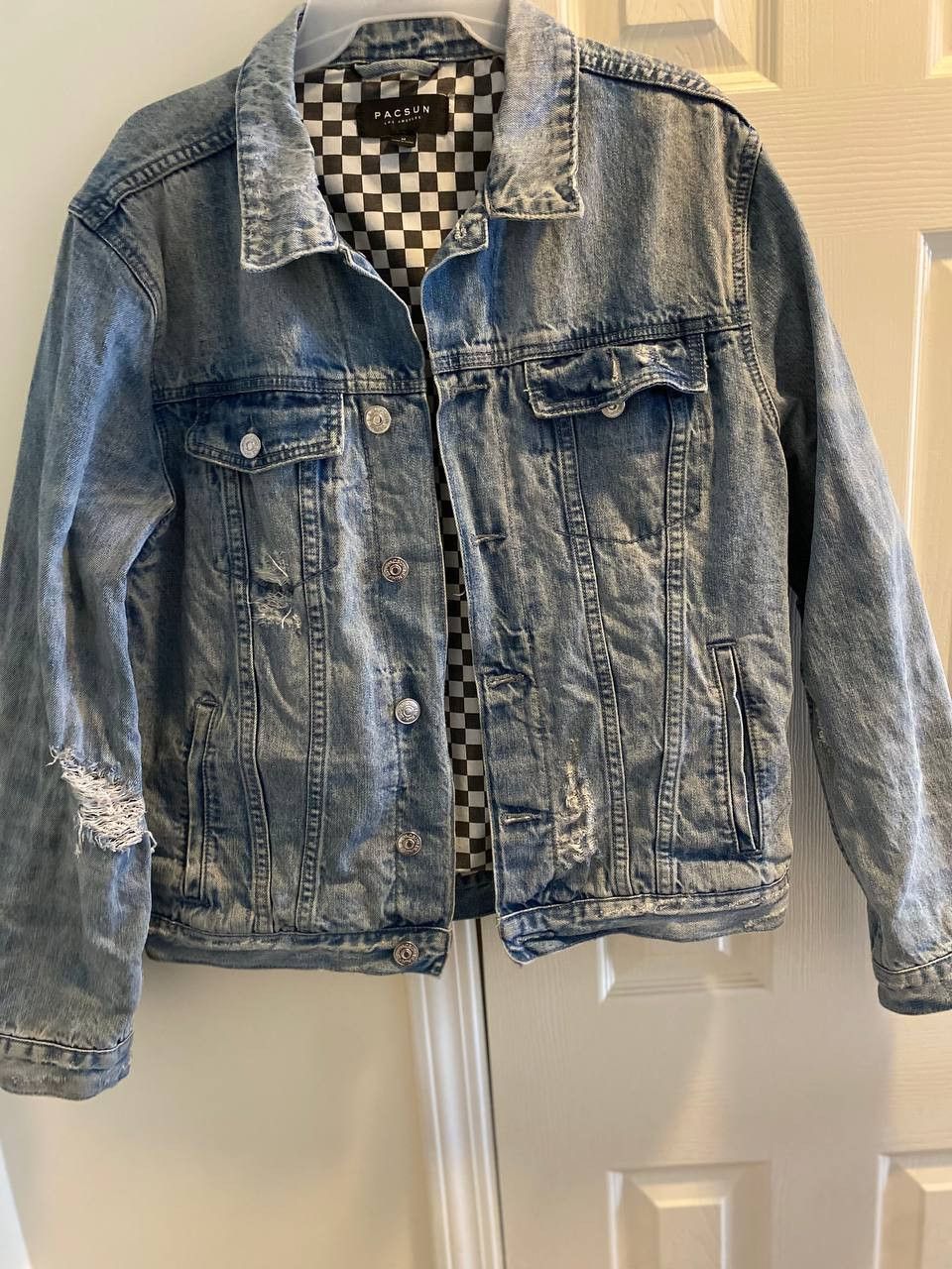 Pacsun Pacsun Distressed Denim Jean Jacket Size US M / EU 48-50 / 2 - 18 Thumbnail