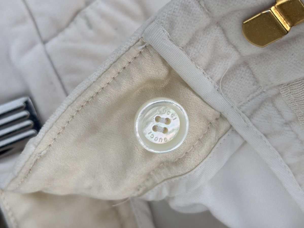 Gucci Vintage Gucci White Wide Leg Trousers Italy 44 Extra Long Size 30" / US 8 / IT 44 - 4 Thumbnail